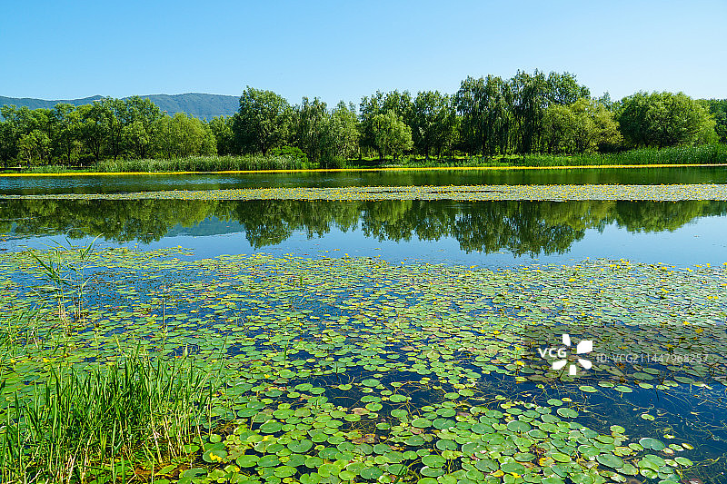 北京市门头沟区永定河门城湖公园图片素材