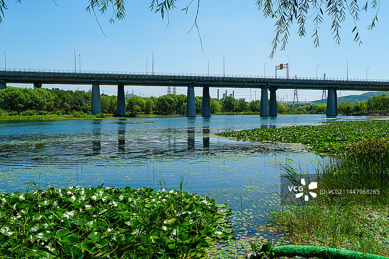 北京市门头沟区永定河门城湖公园图片素材