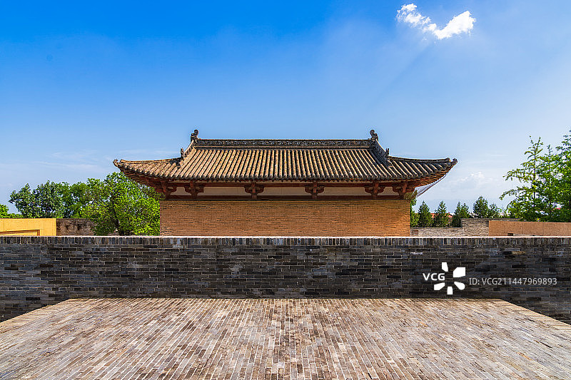 第五批国宝单位，山西省运城市芮城县——广仁王庙（五龙庙）夏季户外风光图片素材