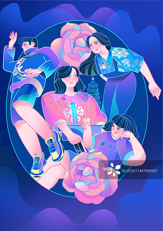 绽放的活力青春图片素材