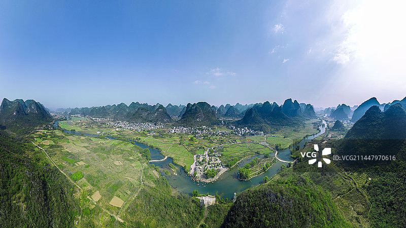 阳朔遇龙河十里画廊图片素材