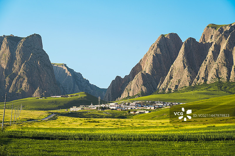 甘加秘境白石崖图片素材