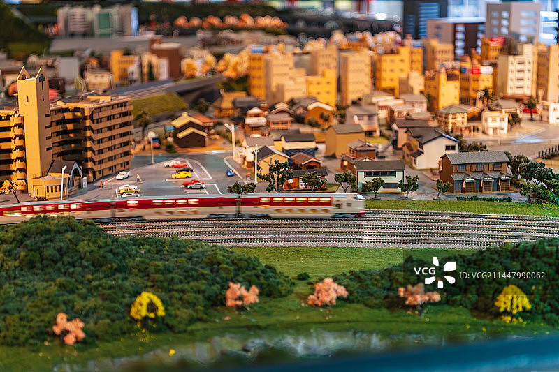 日本京都铁路系统与城市模型图片素材