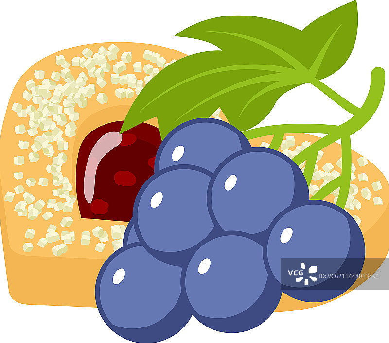 水果甜点图标2.5D水果饼干图片素材