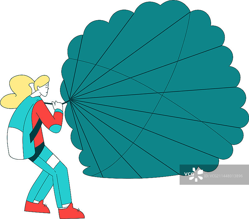 女子跳伞运动图片素材