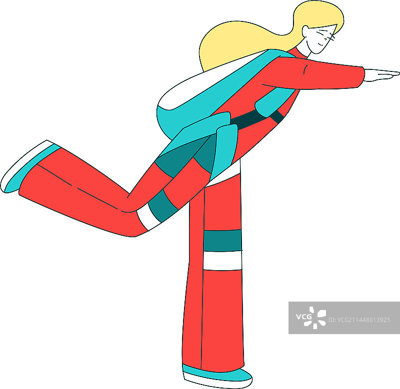 身穿降落伞包的女子航空运动图片素材