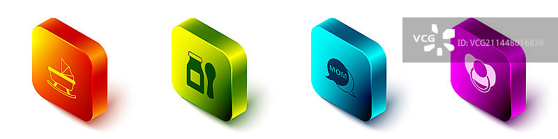 2.5D婴儿车酸奶瓶图片素材