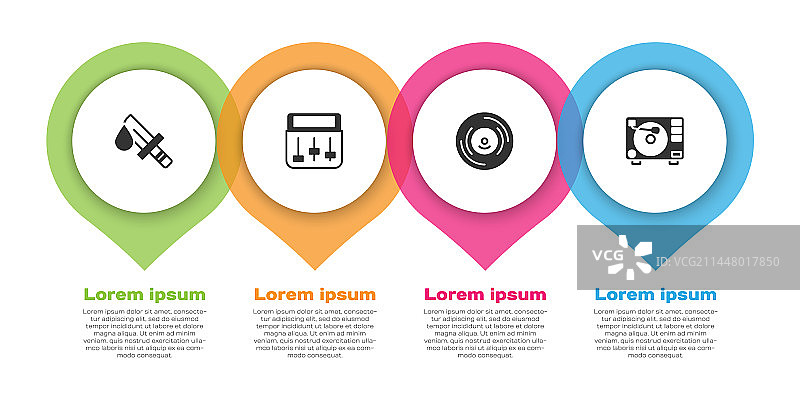 带血的刀鼓机音乐黑胶唱片套装图片素材