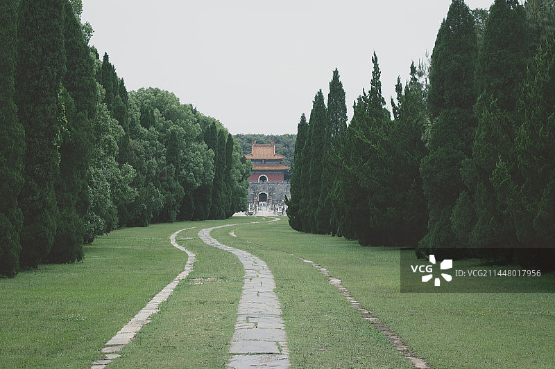 钟祥明显陵神道与明楼图片素材