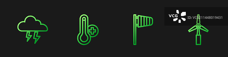 气象锥系列：风向标与风暴图片素材