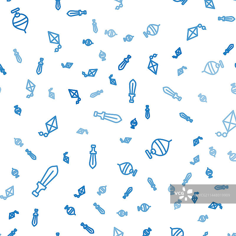 玩具旋转器和风筝的线条组合图片素材