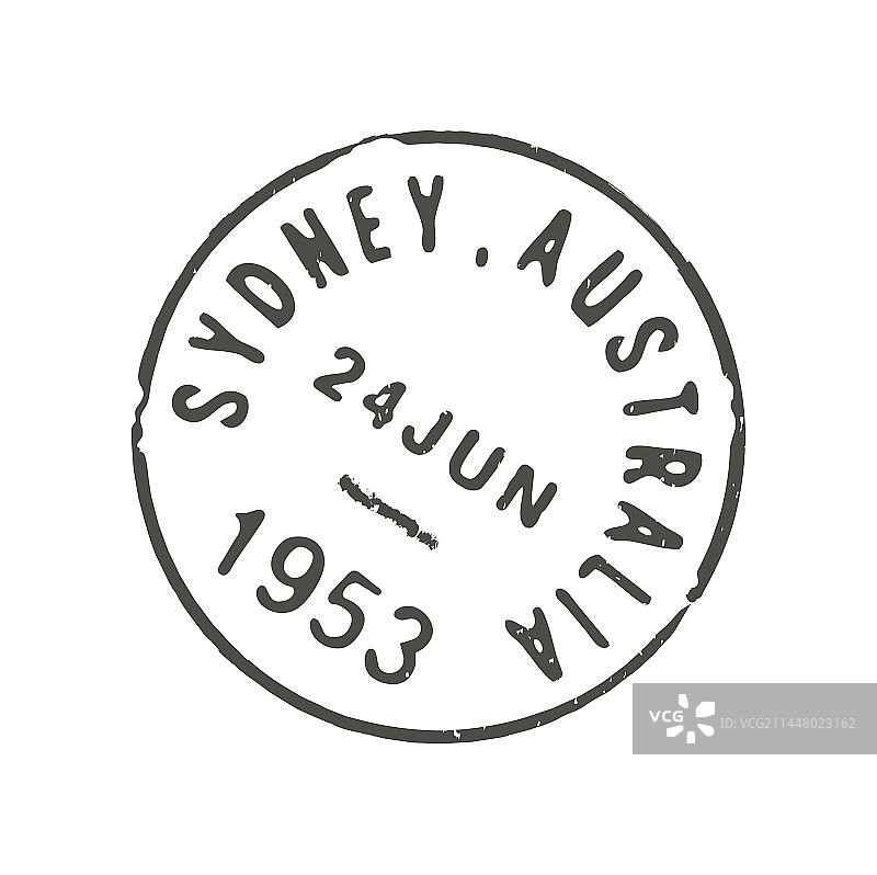 澳大利亚悉尼复古邮票图片素材