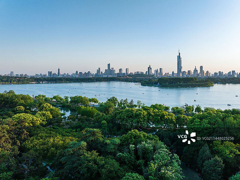 绿色生态的南京玄武湖图片素材