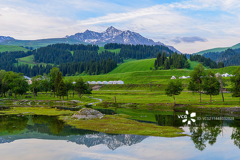 仙境般的唐布拉草原（新疆伊犁）图片素材