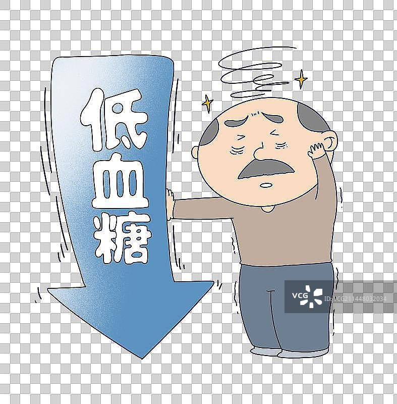 元素：低血糖的老年人图片素材