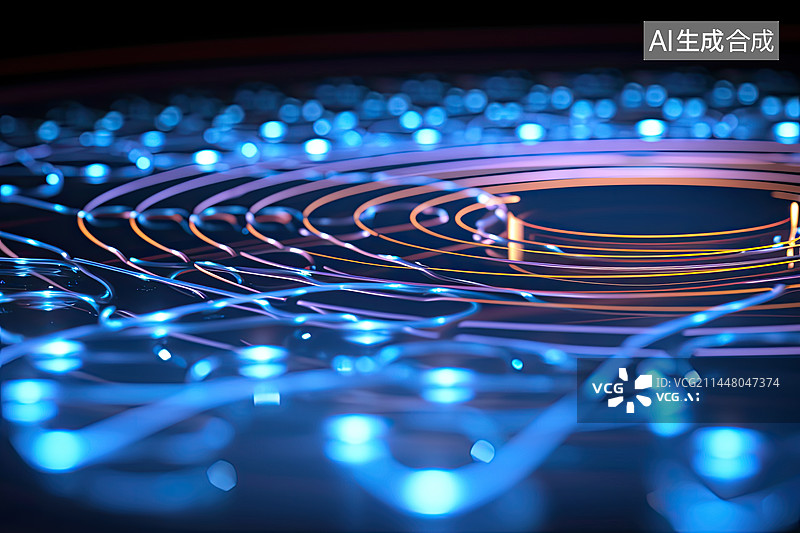 【AI数字艺术】常温超导传输电流概念图图片素材