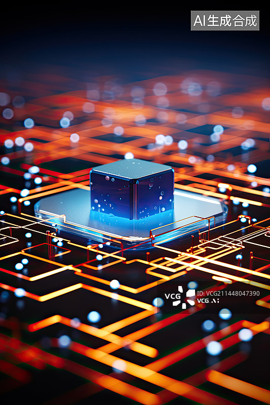 【AI数字艺术】常温超导传输电流概念图图片素材