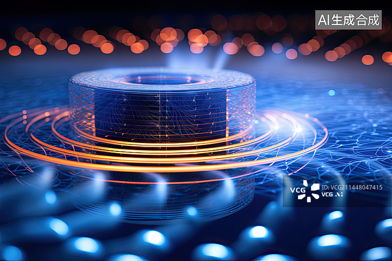 【AI数字艺术】常温超导传输电流概念图图片素材