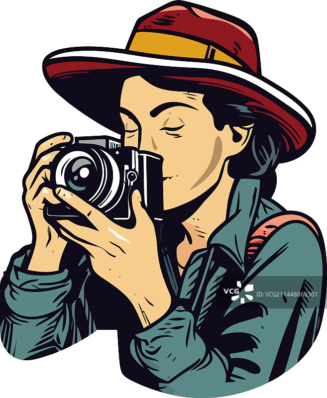 摄影师拿着相机图片素材