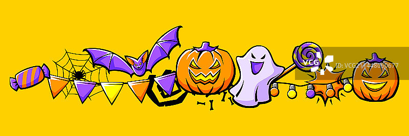 万圣节快乐节日贺卡背景图片素材