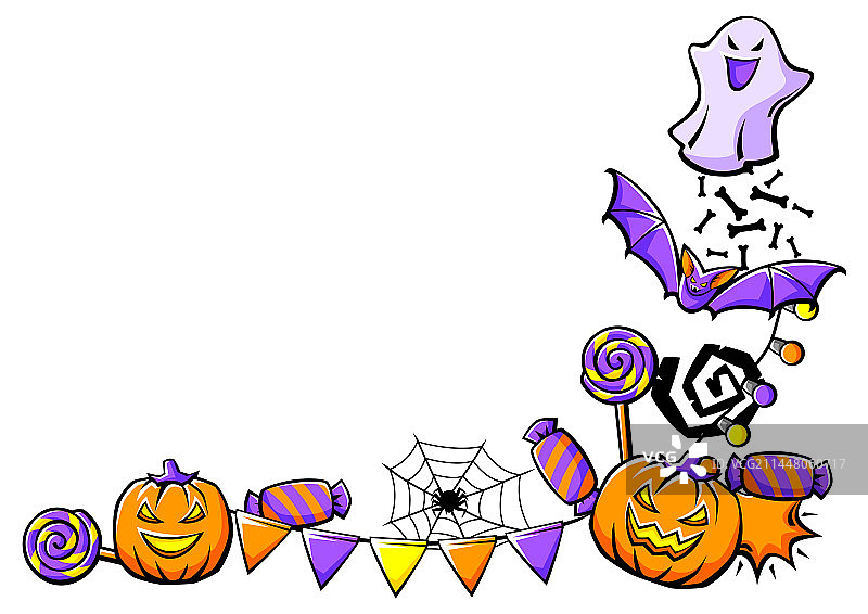 万圣节快乐节日贺卡背景图片素材