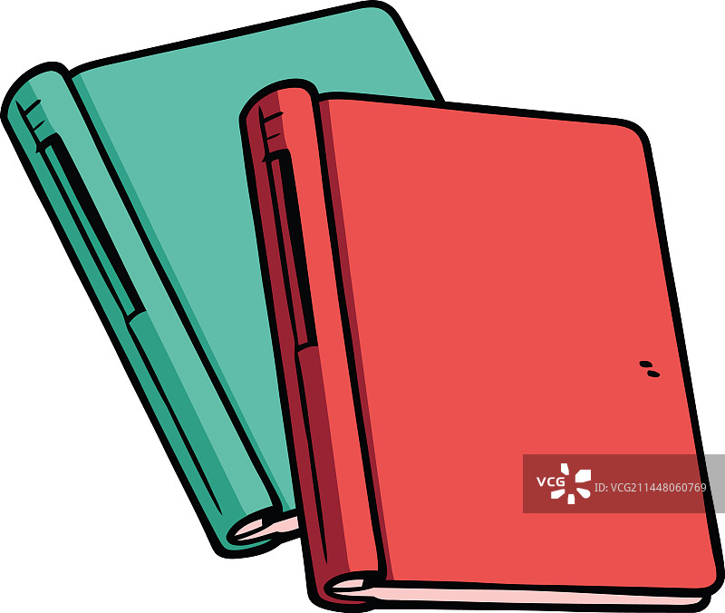 一摞古董教科书图片素材