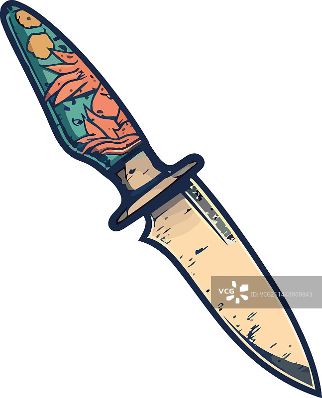 带金属手柄的锋利钢制武器图片素材