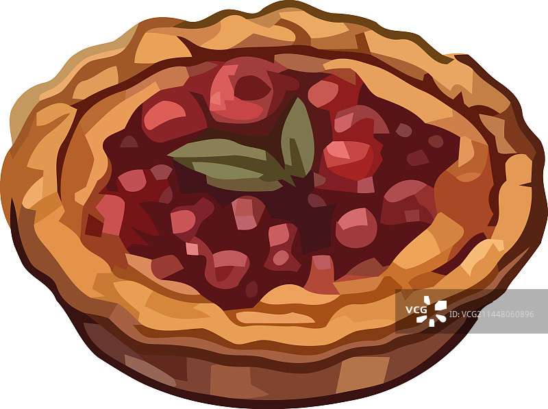 新鲜水果甜浆果挞图片素材