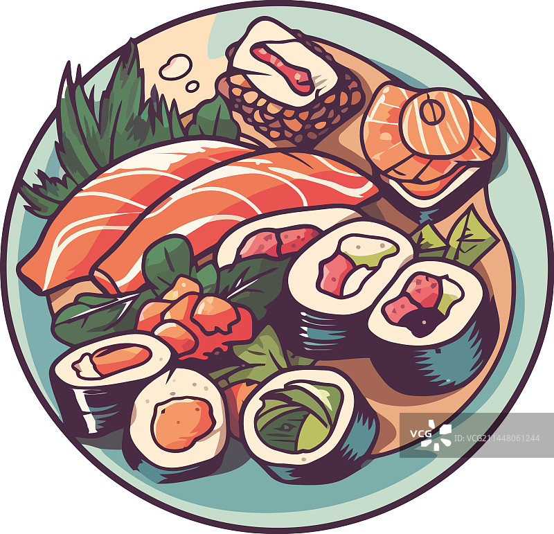 鲜虾鱼肉海鲜套餐图片素材