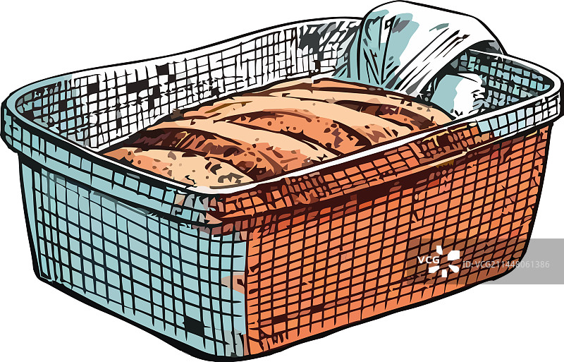 托盘中的新鲜有机面包图片素材