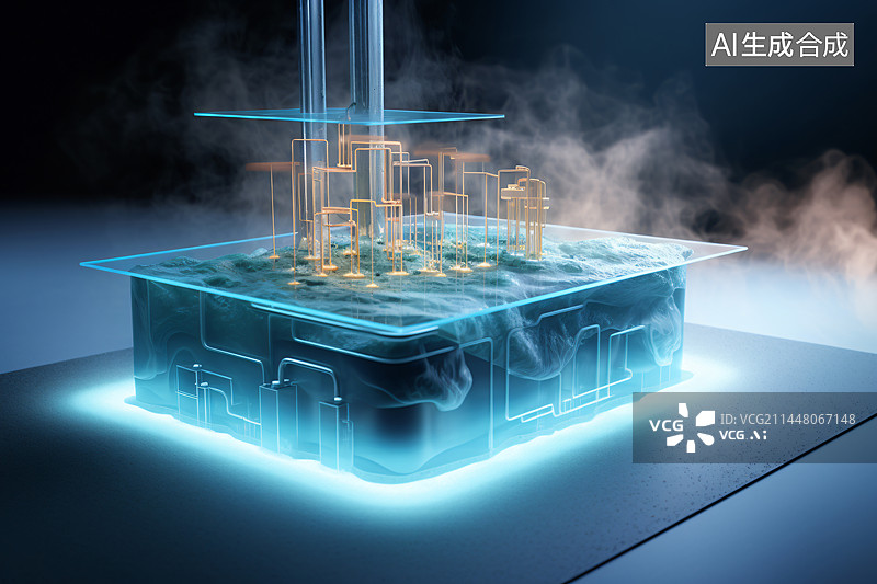 【AI数字艺术】室温超导材料用于废气净化系统图片素材
