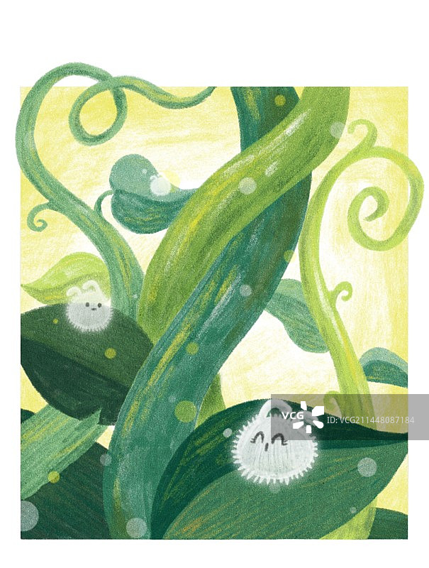 创意肌理插画植物图片素材