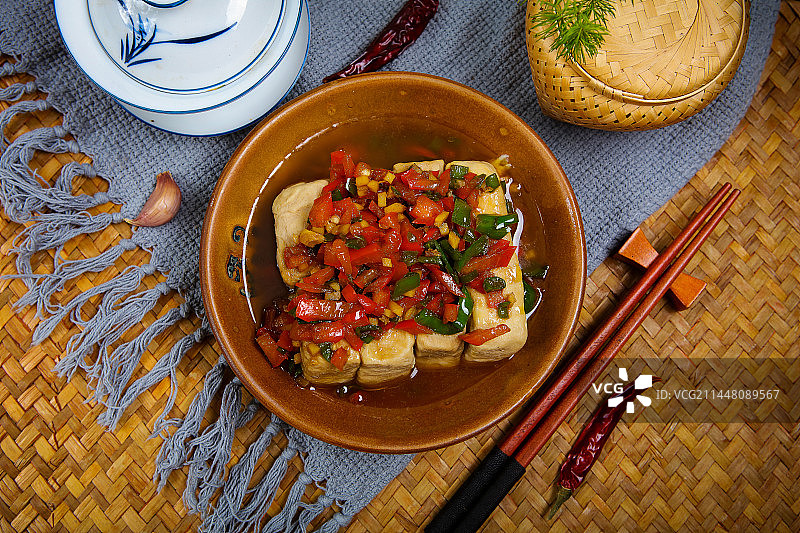 美味的蒸臭豆腐图片素材