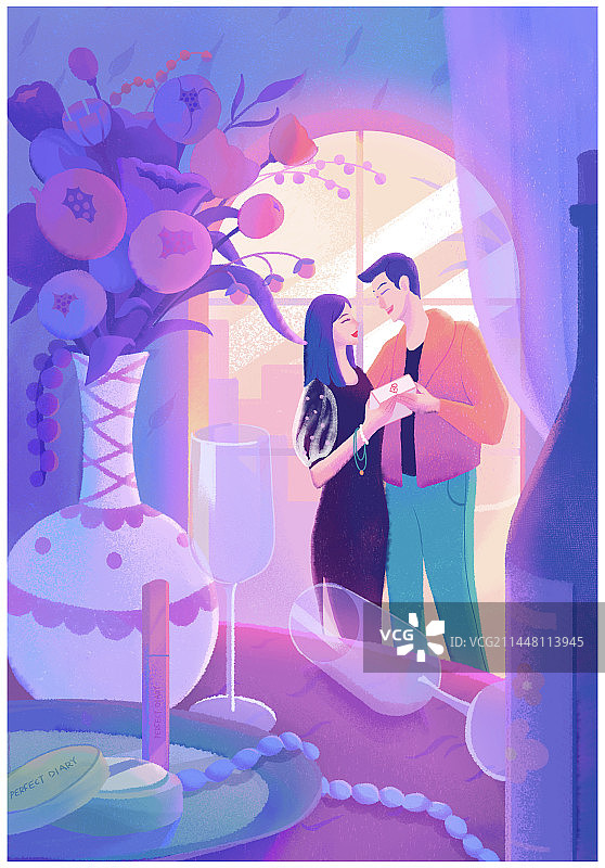 情人节插画图片素材