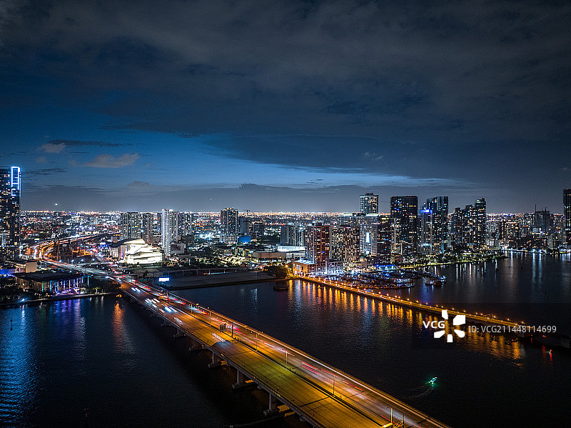 美国迈阿密夜景图片素材