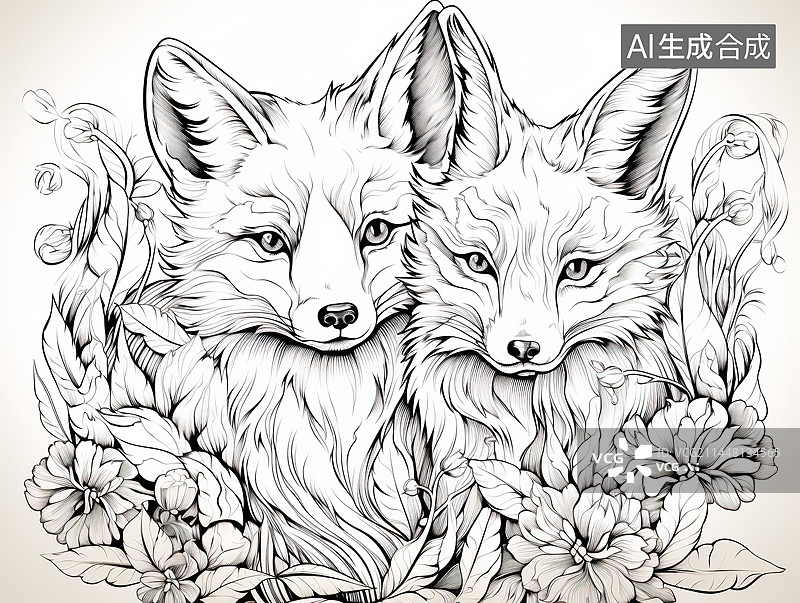 【AI数字艺术】狐狸的画像图片素材