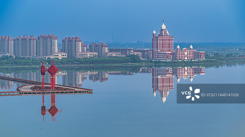 大庆三永湖倒影图片素材