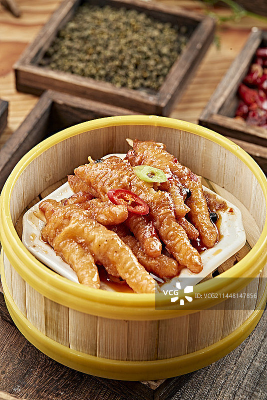 港式茶餐香蒸虎皮凤爪图片素材
