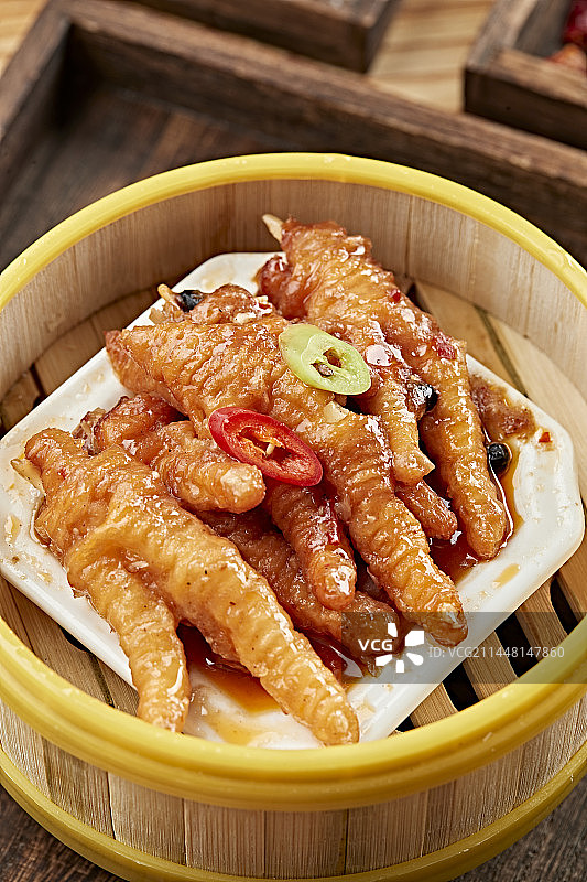 港式茶餐香蒸虎皮凤爪图片素材