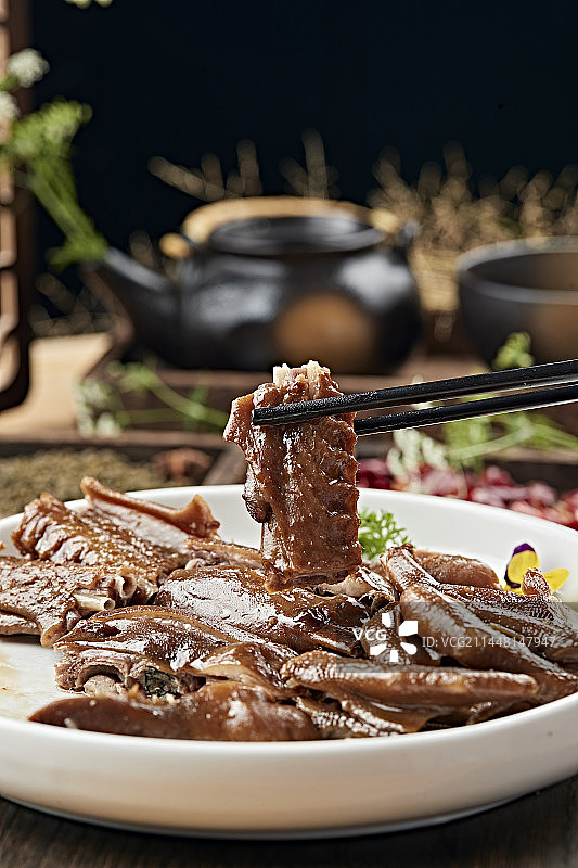 港式茶餐潮汕卤水鹅三拼图片素材