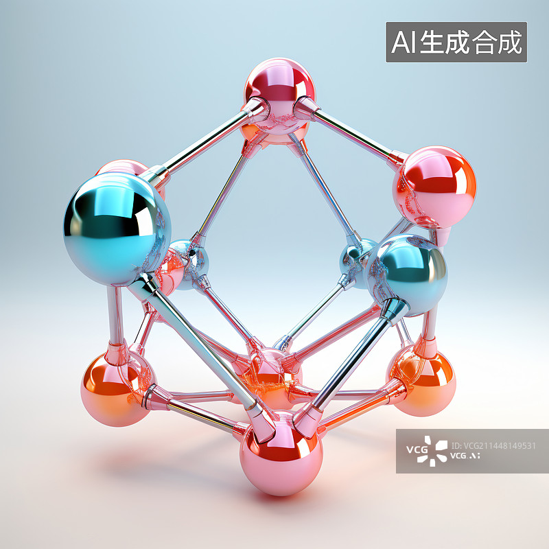 【AI数字艺术】室温超导材料晶体结构化学键图片素材