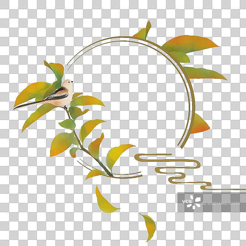 秋天圆形边框素材图片素材