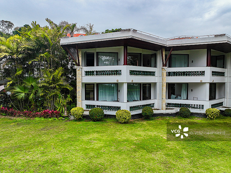 厦门鼓浪屿海岛风光航拍图片素材