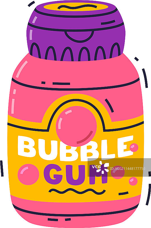 罐装水果泡泡糖图片素材