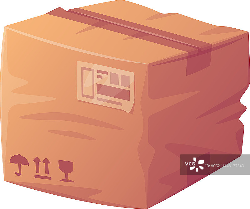 用作包装和运输的皱 cardboard箱图片素材