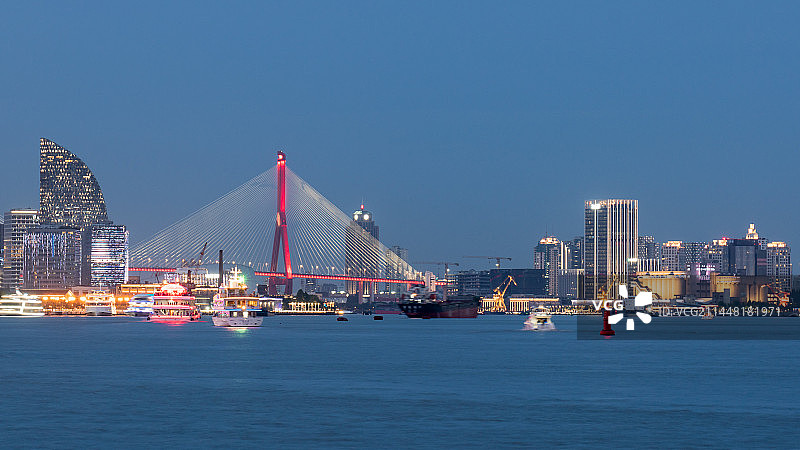 城市风光夜景天际线图片素材