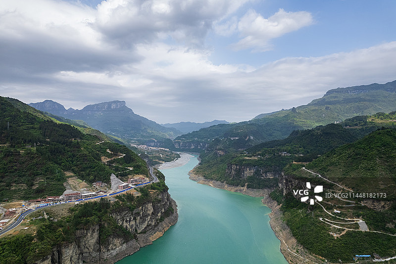 重庆南川金佛山178环线金山镇金山湖图片素材