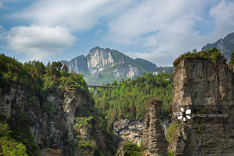 重庆南川金佛山178环线头渡镇烛台峰图片素材