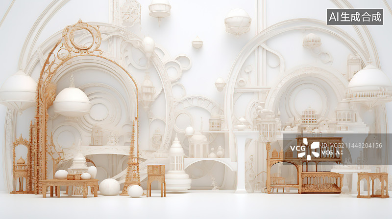 【AI数字艺术】华丽的大厅图片素材