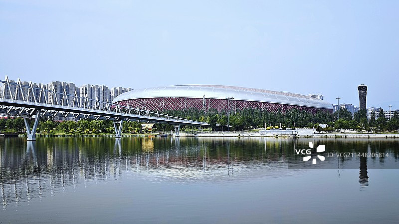 汾河晨景图片素材